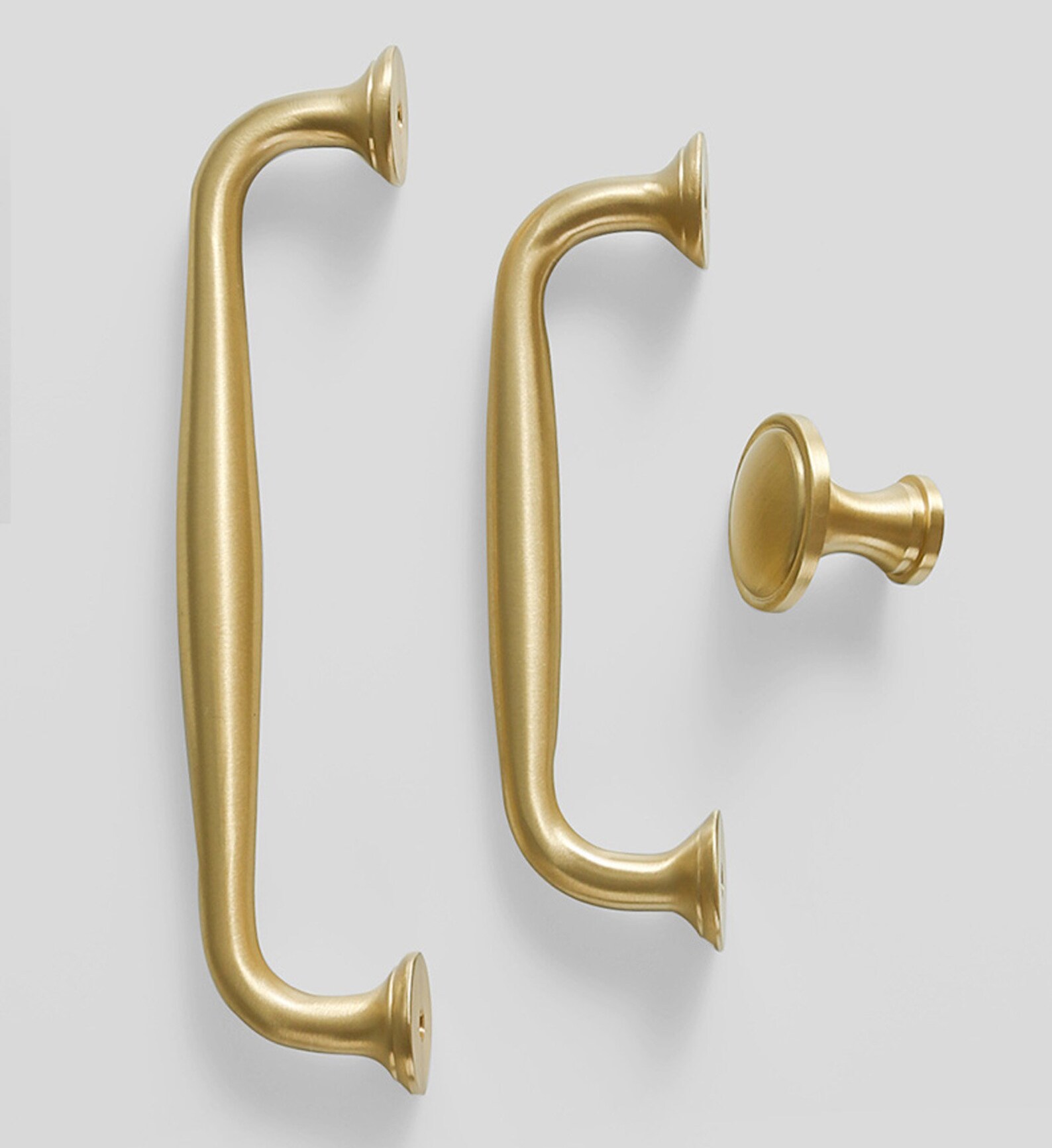 Brass Door Copper Handle Pure Copper European Etsy