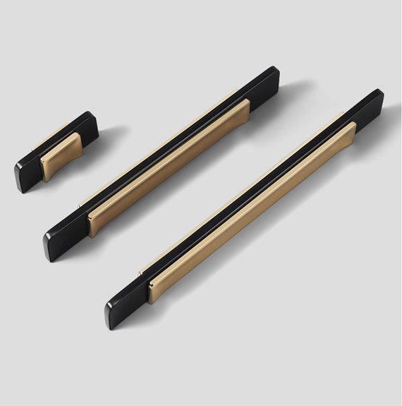 Buy Modern Light Luxury Door Handle Black Gold Stitching Online