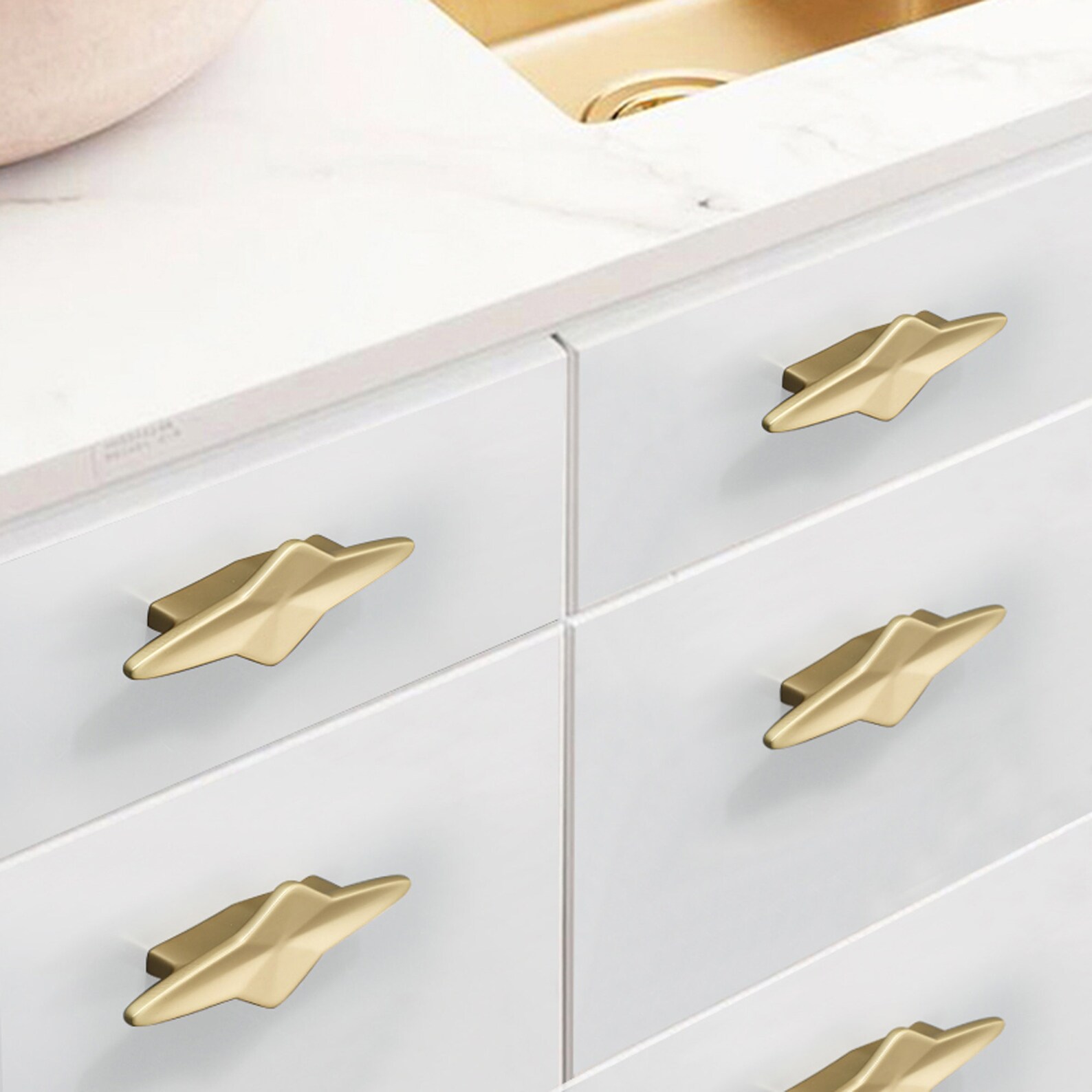 Light luxury door handle gold modern wardrobe Etsy