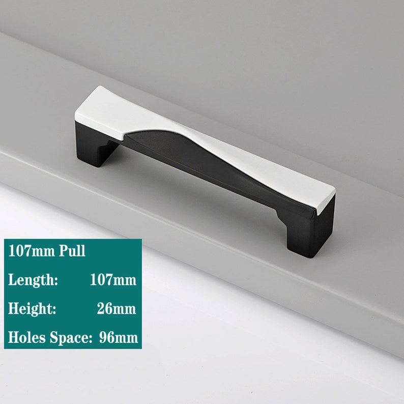 Modern Simple American Cabinet Door Handles Nordic Wardrobe White Black Cabinet Drawer Single Hole Handles R513