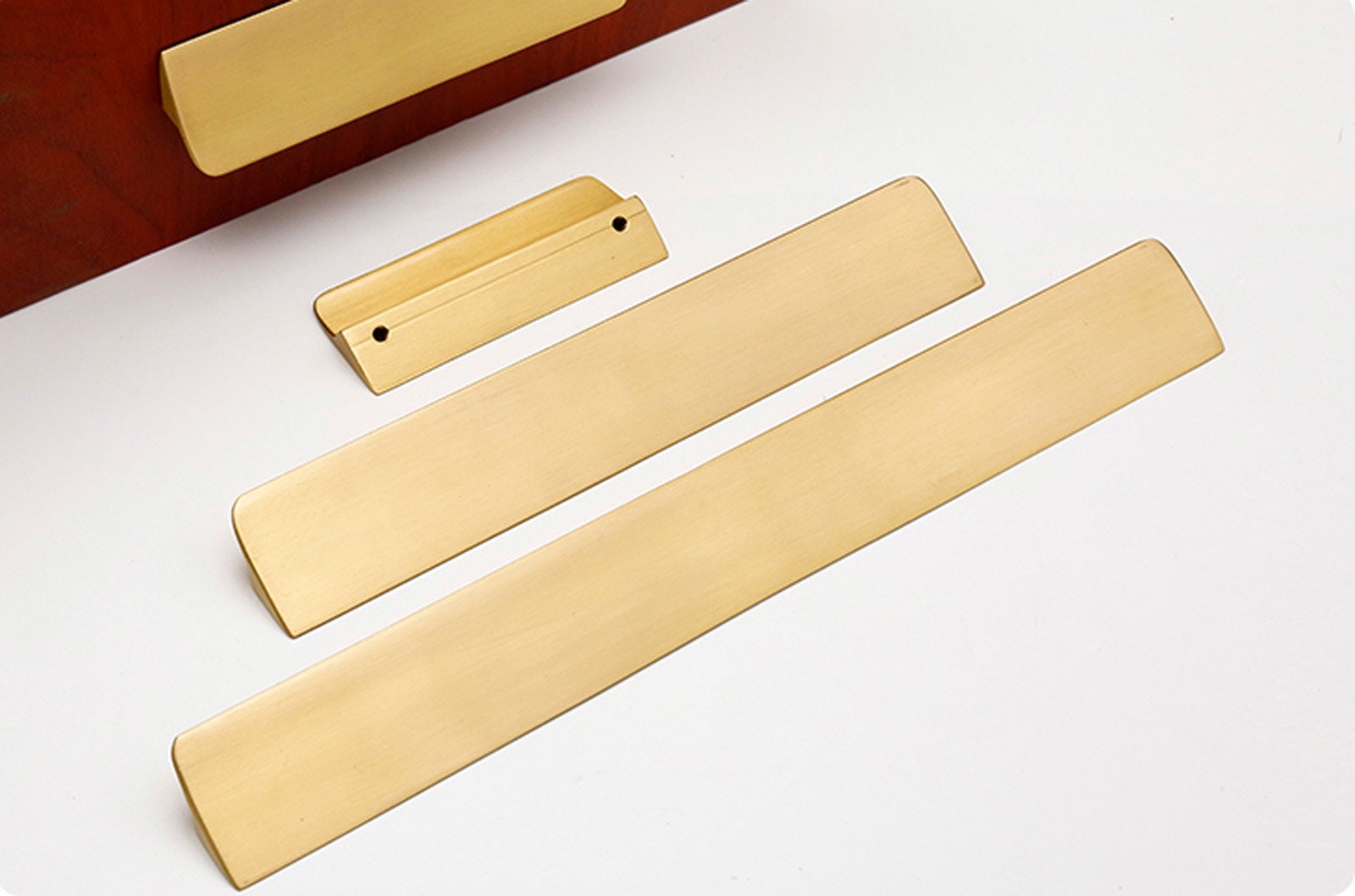 Modern Simple Brass Door Handle Straight Strip Solid Etsy