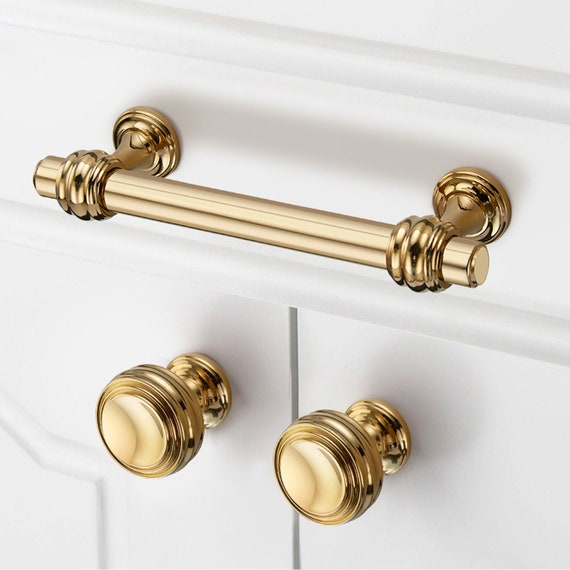 Cabinet Handles Golden Wardrobe Drawer Handles Modern Simple Household  Cabinet Doors American and European Single Hole Small Handles A35 
