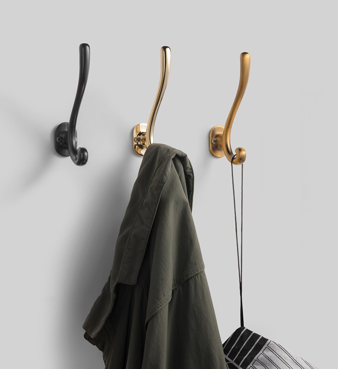 Simple Black Wall Clothes Hanging Hook Creative Wall Hanging Etsy