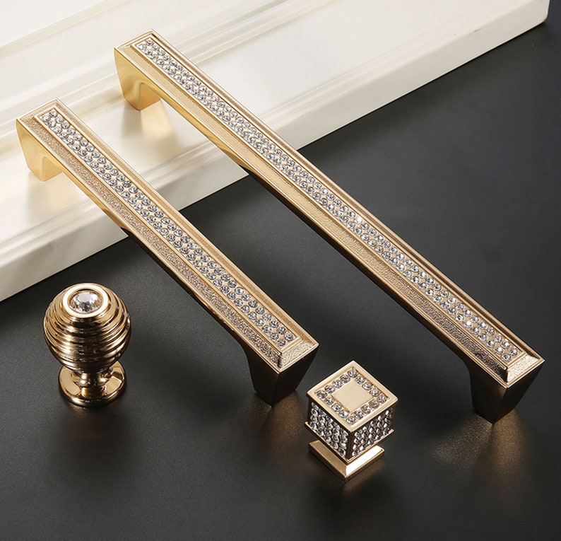 European Golden Wardrobe Door Handle Nordic Champagne Golden Etsy