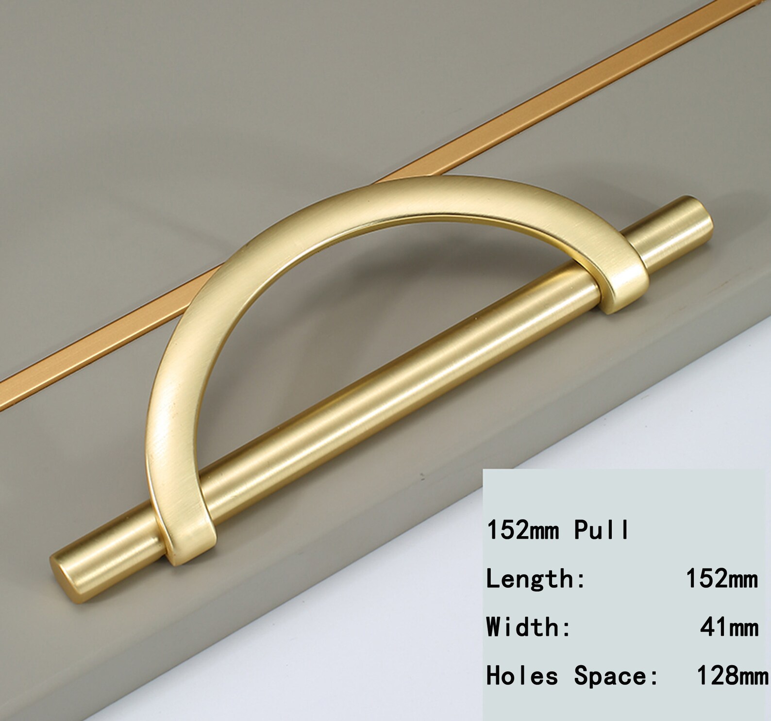 Golden wardrobe door handle light luxury modern minimalist Etsy