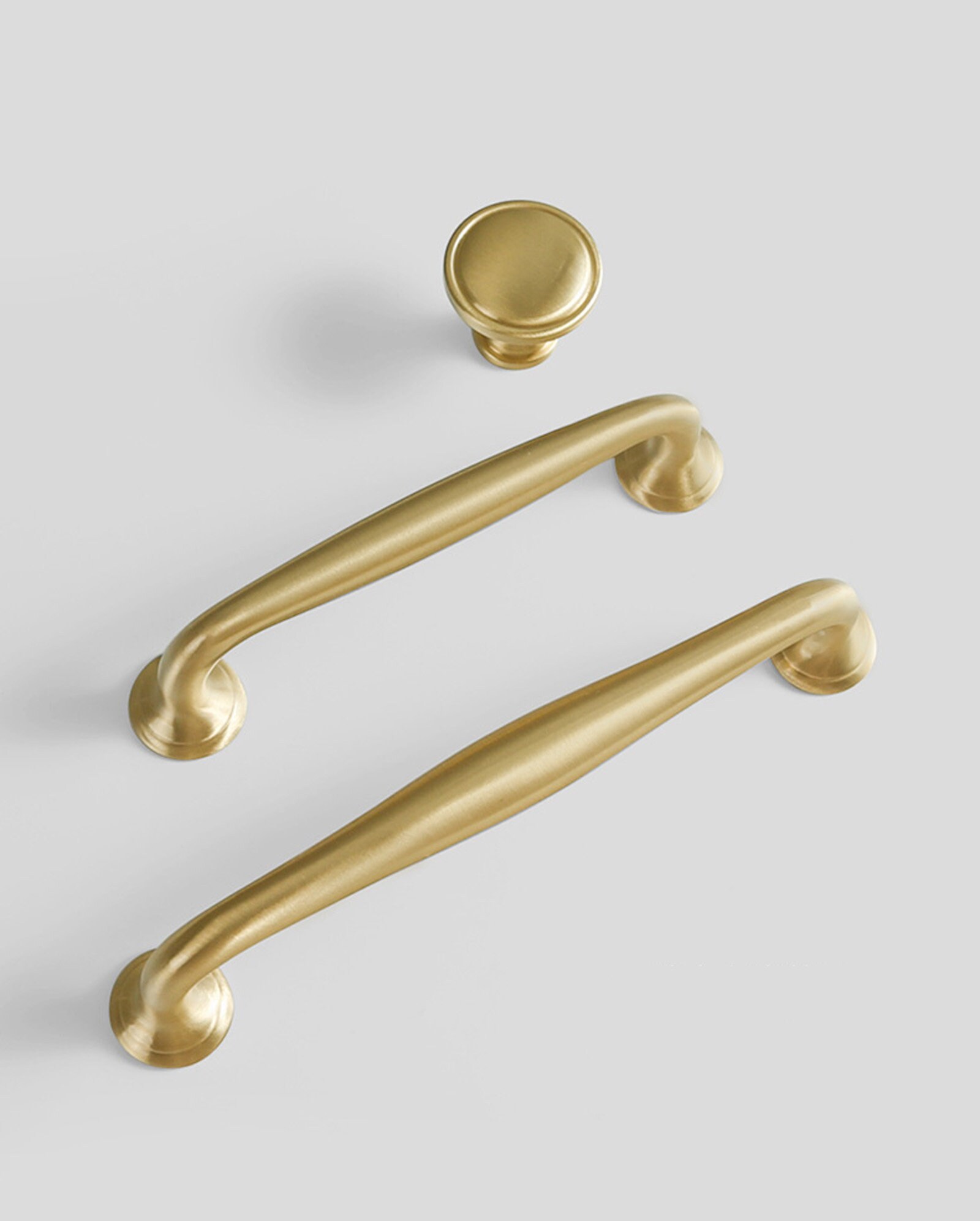 Brass Door Copper Handle Pure Copper European Etsy