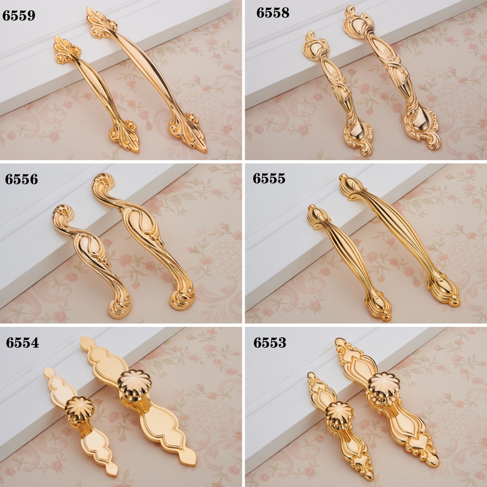 European Gold Handle Wardrobe Door Drawer Door Handle Etsy