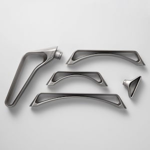 Modern Simple European Wardrobe Cabinet Handle Silver White Cabinet Door Handle pull handle R158