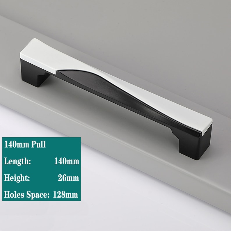 Modern Simple American Cabinet Door Handles Nordic Wardrobe White Black Cabinet Drawer Single Hole Handles R513