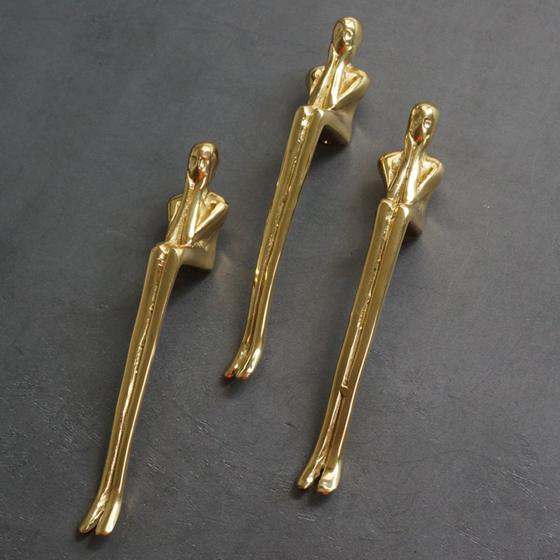 Creative Brass Handle Modern Minimalist Wardrobe Door Etsy UK