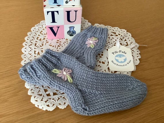 hand knitted baby socks