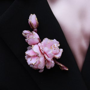 Designer Sakura polymer clay brooch ~ the cherry blossom brooch