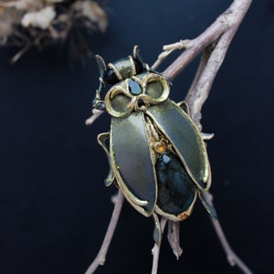 Anthaxia candens brooch ~ insect brooch ~ Designer brooch
