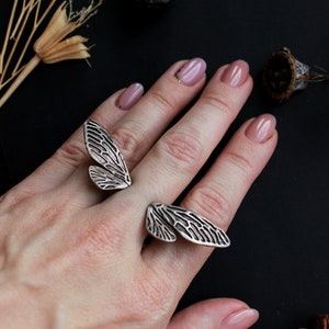 Bee Wings Ring ~ Handmade designer big ring