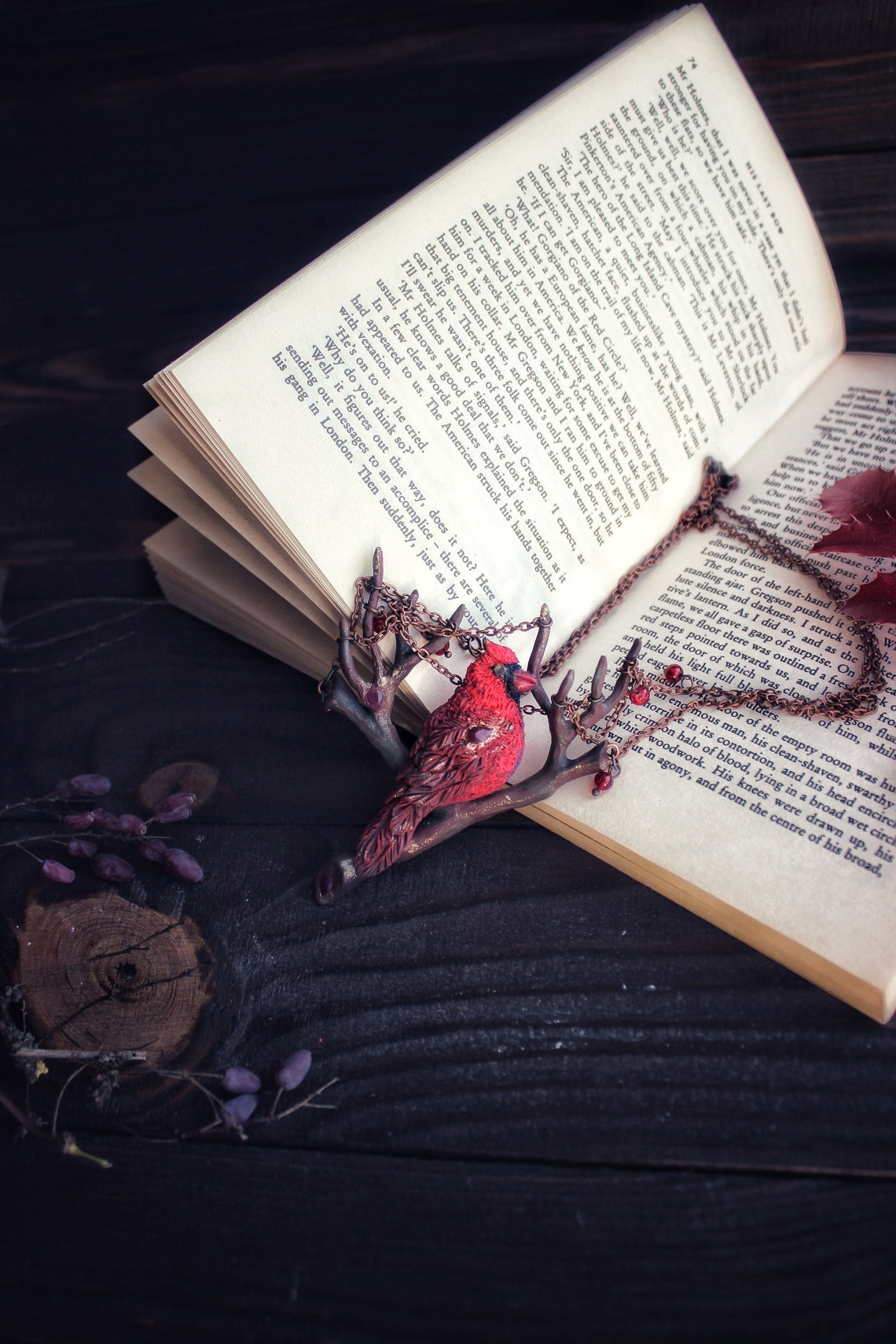 Male Cardinalis Redbird Style Jewelry Polymer Clay Handmade Etsy