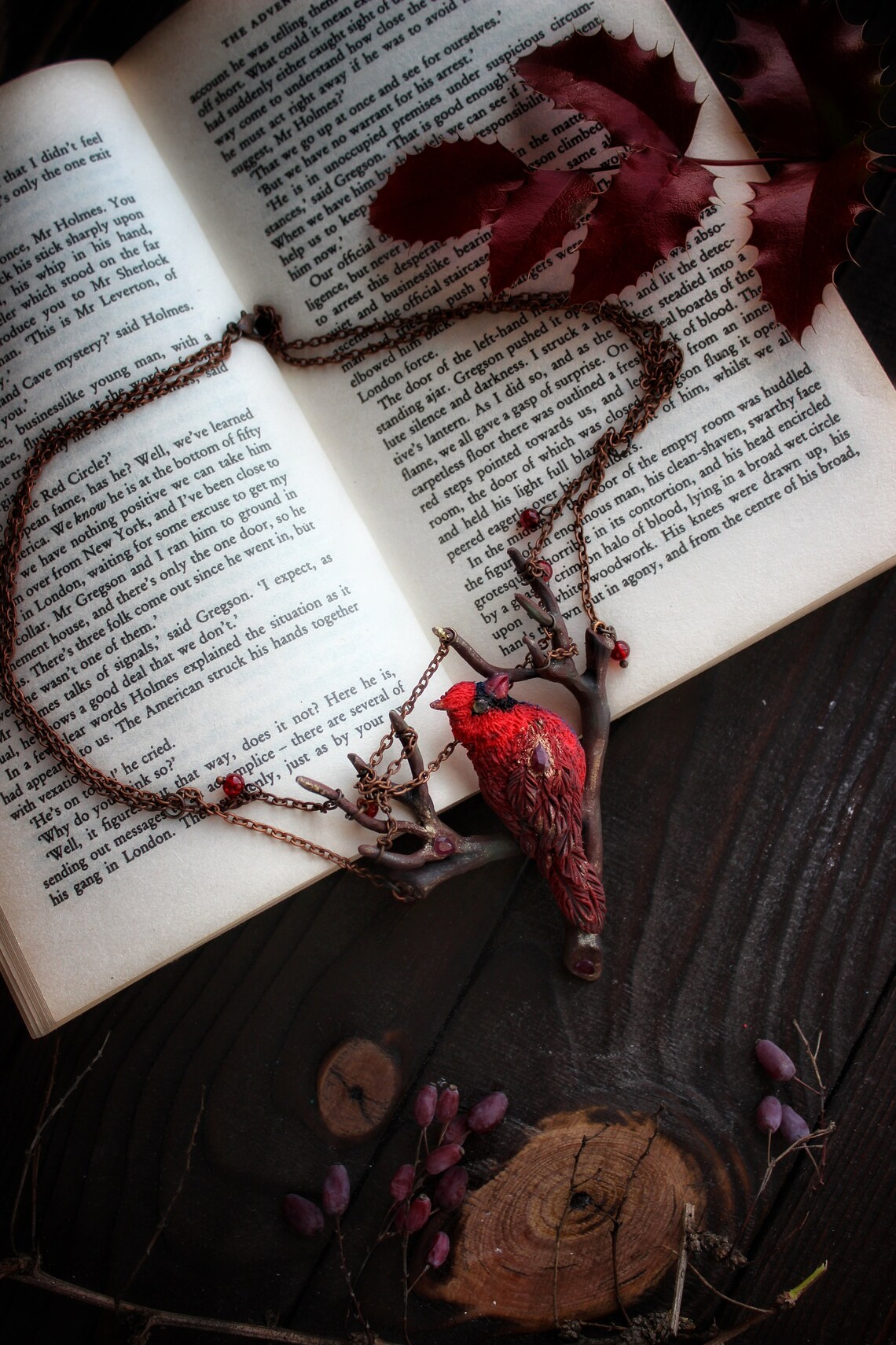 Male Cardinalis Redbird Style Jewelry Polymer Clay Handmade Etsy