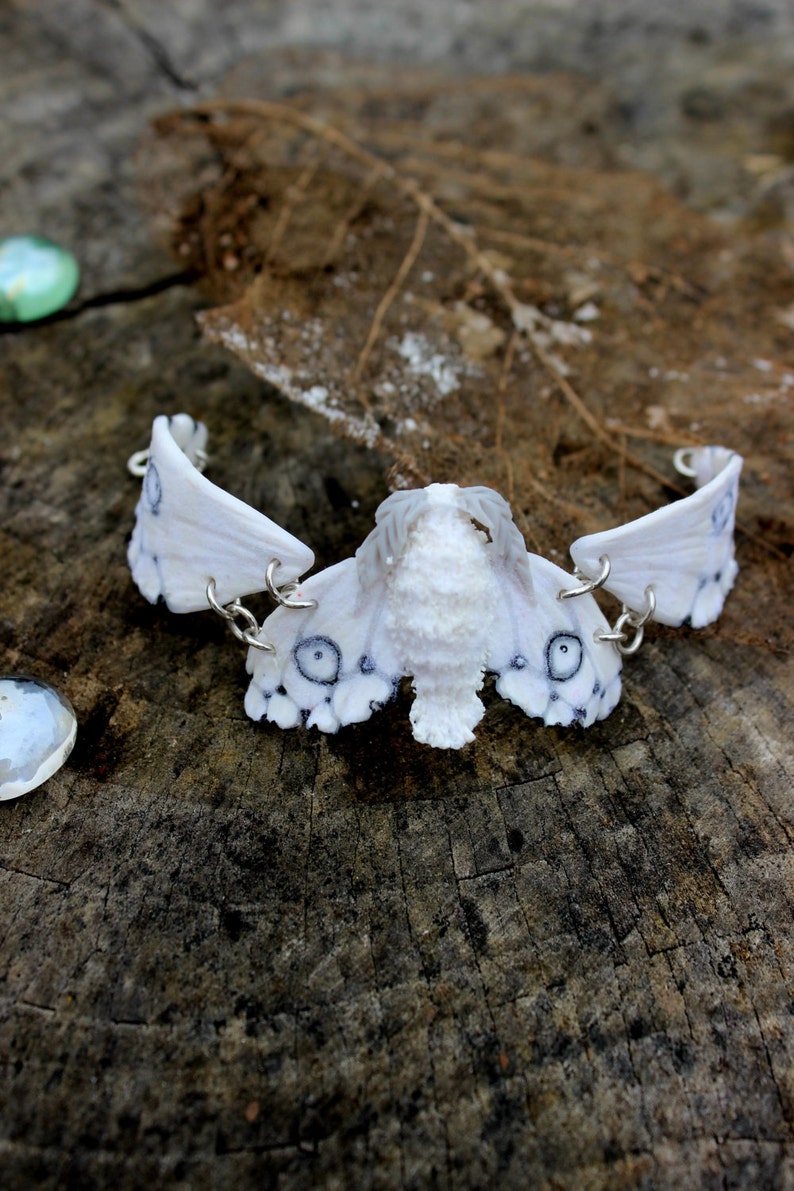 Luna moth bracelet Polymer clay jewelry jewelry for Etsy