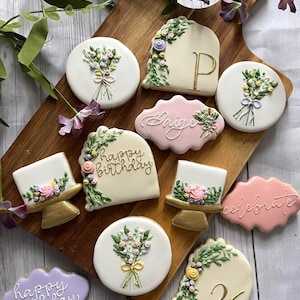 Floral Birthday cookies
