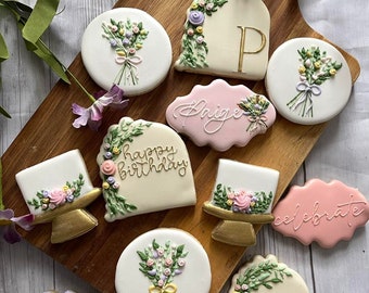 Floral Birthday cookies