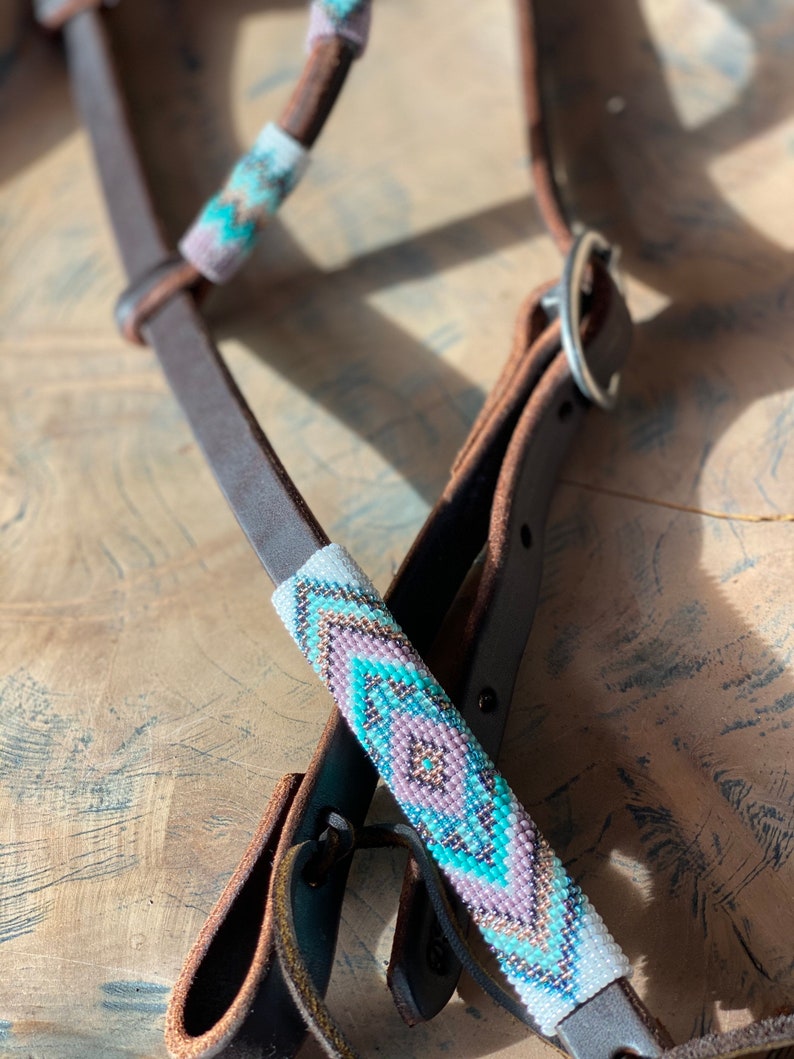 Beaded One Ear Headstall Etsy