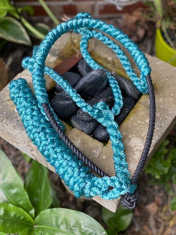 Black Muletape w yellow rope noseband