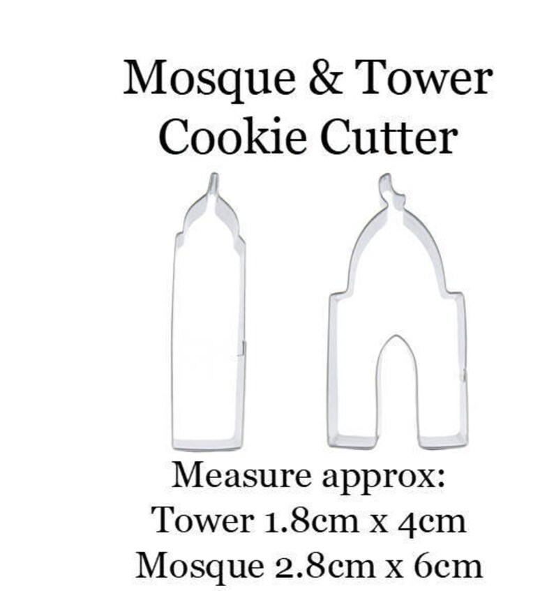 Mosque & Tower cookie/sugar craft fondant cutter image 1