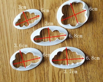 Set of cloud cookie cutters