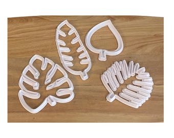 Tropical Leaf Fondant Cutters: Jungle Cake Decorating Set