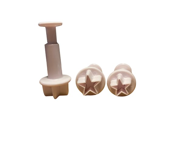 Star Plunger Cutter Set – Fondant, Cookie, Sugar craft & Cake Decorating Tools – Baking, Cupcake, Icing, Pastry, Polymer Clay Mould Cutter
