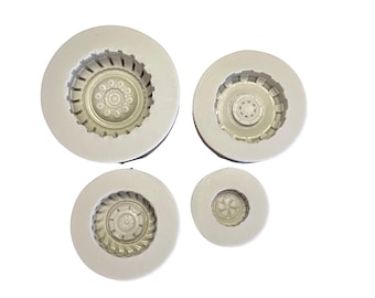 Car Wheel Tyre Silicone Mould Set | Vehicle Cupcake Topper