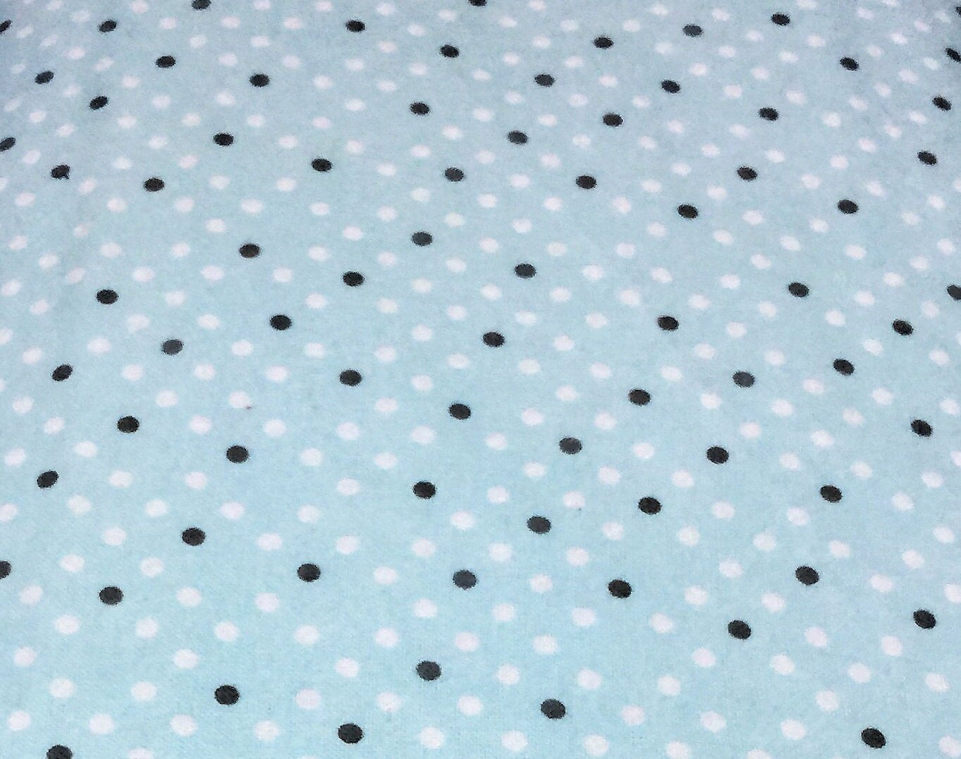 Flannel Fabric By the Yard Polka Dot Blue Gray White Etsy