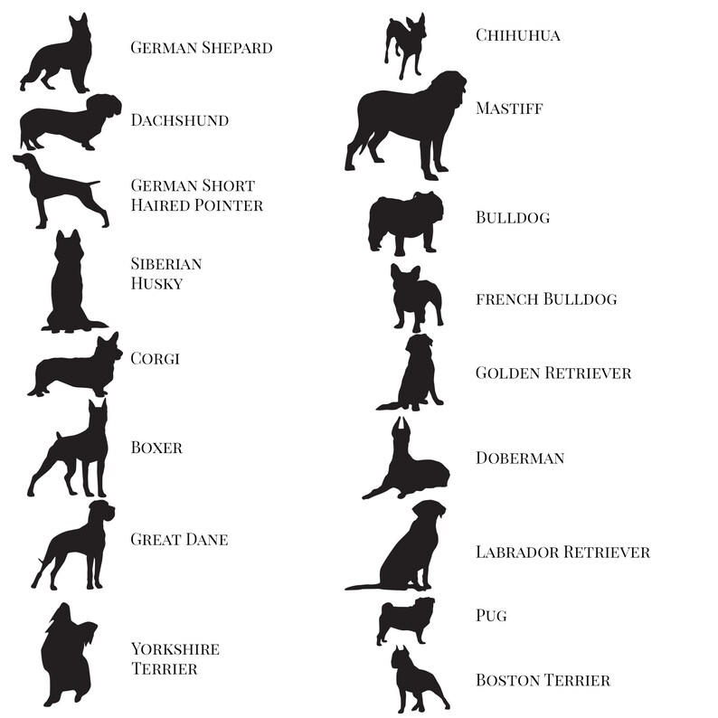 Laser Cut Dog Silhouettes Various Sizes Cut From 3 Mm Etsy