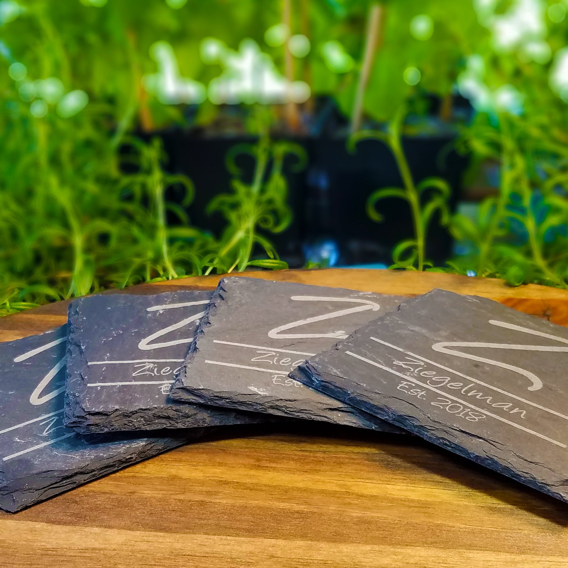 Personalized Drink Coasters Set Of Four Custom Made With Name Gallery Photo
