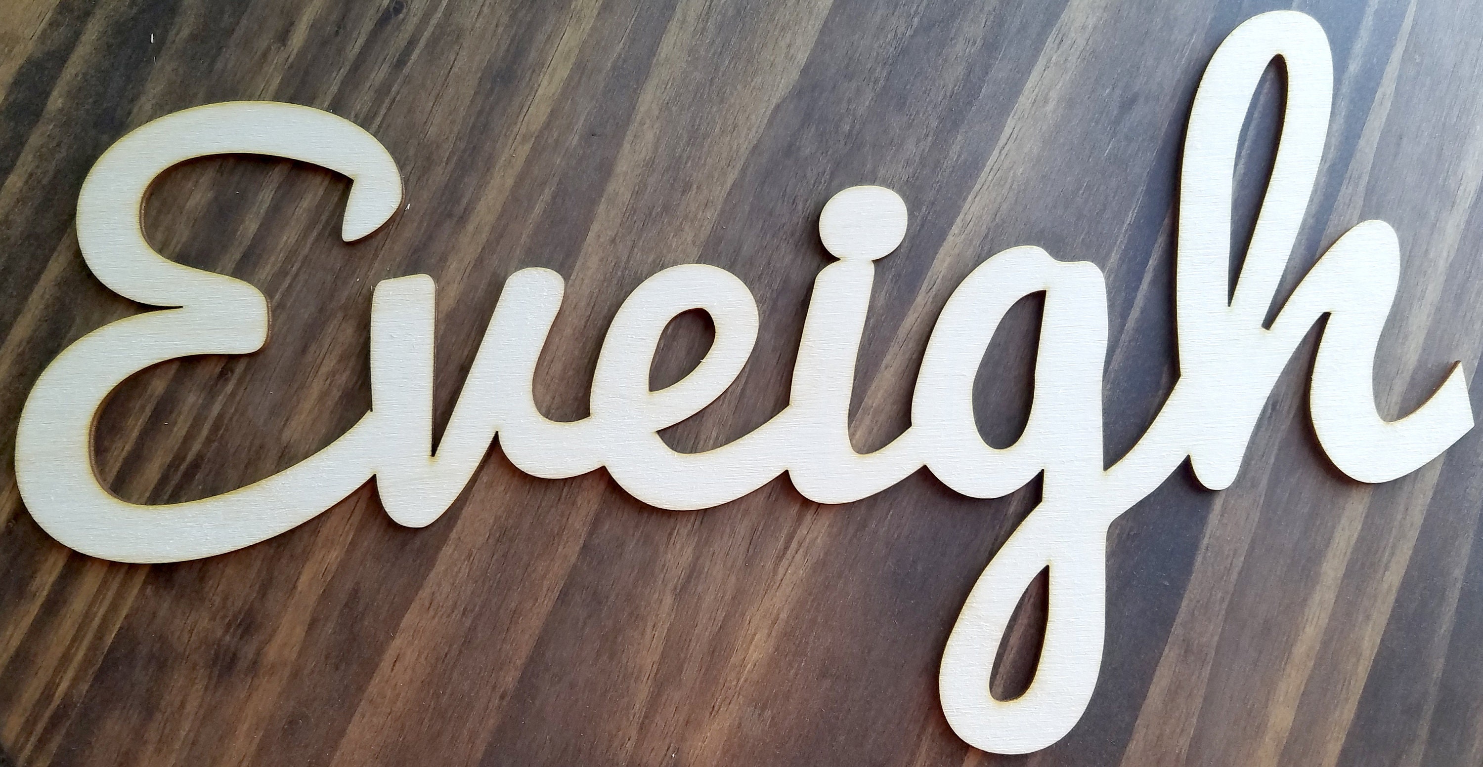 Custom Large Wood Word Wooden Name Custom Laser Cut Wood Etsy