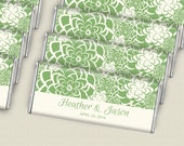 Green Floral Succulent Wedding Favors for Eco-Friendly Theme - Personalized Candy Wrappers for HERSHEY'S Bars for Bridal Showers