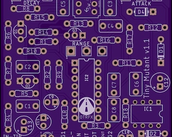 Tiny Mutant PCB - Build your own modded Mutron Micro V Envelope Filter pedal!
