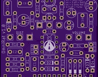 OmniRat PCB - Build nearly all Rat Distortion versions in ONE pedal!