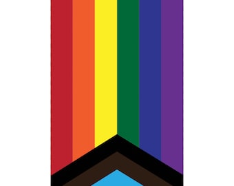 LGBT Progress Pride Flag - Ready-To-Print Guitar Effects Pedal Artwork