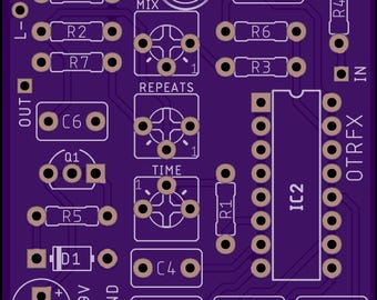 Slap PCB - Build your own Slapback Echo Delay pedal!