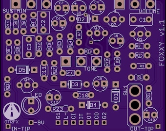Foxxy PCB - Build your own Foxx Tone Machine Octave Fuzz pedal!