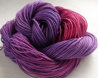 StormyLavander AlenaleaDesign tatting thread lace making,craft thread Purple Green Hand-dyed Cotton Thread tatting crochet,macrame