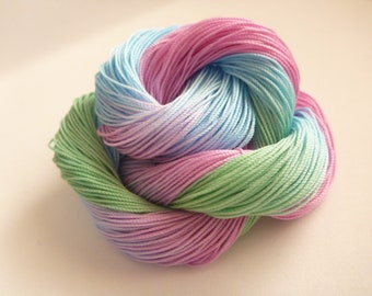 StormyLavander AlenaleaDesign tatting thread lace making,craft thread Purple Green Hand-dyed Cotton Thread tatting crochet,macrame