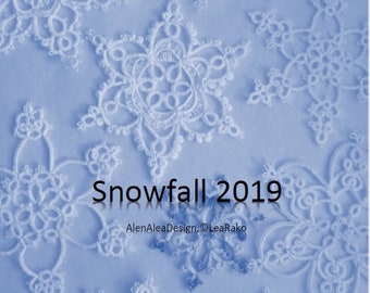 Tatted snowflake patterns, Christmas e-book, pdf digital instant download, pdf patterns, Snowfall 2019 AlenAleaDesign