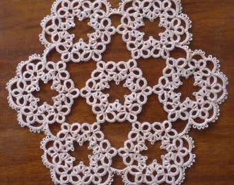 One shuttle motif and doily, Florence, tatting pattern, pdf pattern AlenAleaDesign