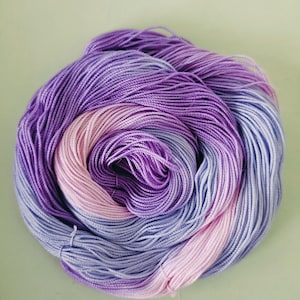 Forget Me Not, Hand dyed cotton thread, variegated, tatting thread for shuttle and needle, floral color, AlenAleaDesign, sizes from 10 to 80