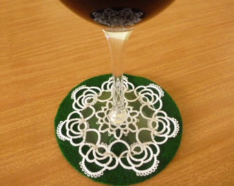 Tatting e-pattern Tatted coaster doily, Tat up Gift for friend, pdf digital instant download pattern "Colleen"