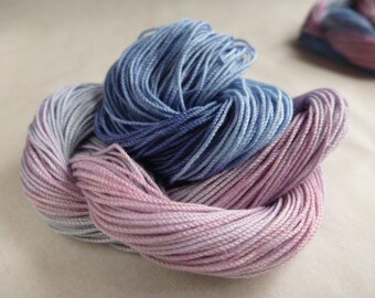 Size 10, 15, 20, 40, 50, 70, Hand dyed thread, HDT,multycolor, HDT, tatting, crochet, embroider, lacemaking, craft thread, "DevonRose"