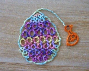 Easter Egg Tatted Tatting bookmark pattern, pdf pattern, AlenAleaDesign pattern