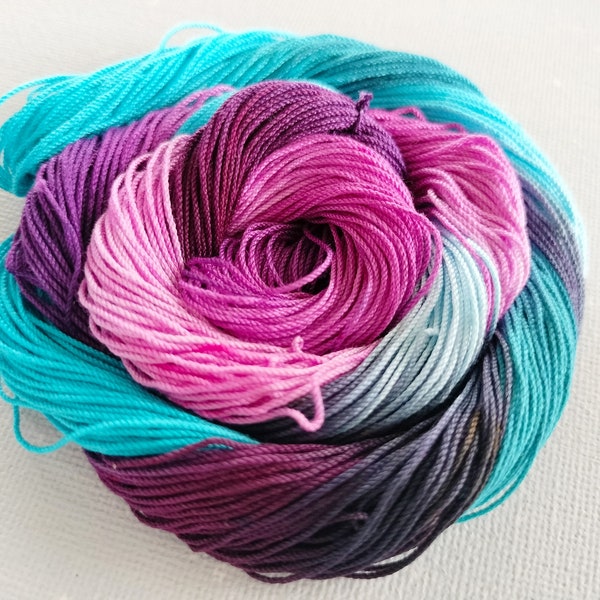 Wakey-Wakey Cotton Yarn Thread for tatted lace, hand dyed, tatting crochet lace craft thread AlenAleaDesign