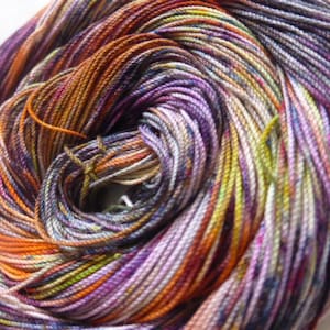 Hand-dyed "Kaleidoscope" AlenaleaDesign tatting thread, multicolored, variegated tatting cotton or yarn, crochet,bobbin lace thread